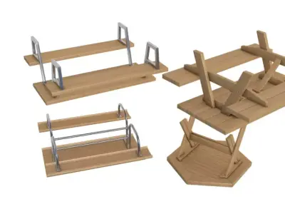 Picnic Table collection 3D model