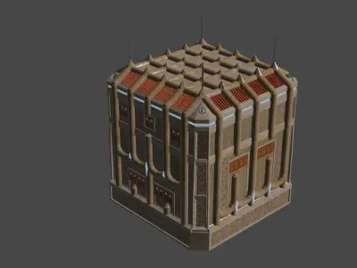 Fantasy medieval Keep 02 Free low-poly 3D model