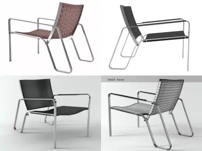 Dalia two lounge chairs 3D model