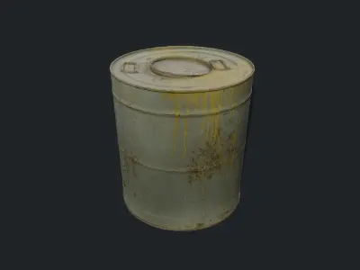 3D Scan Old Barrel 02 Low-poly 3D model