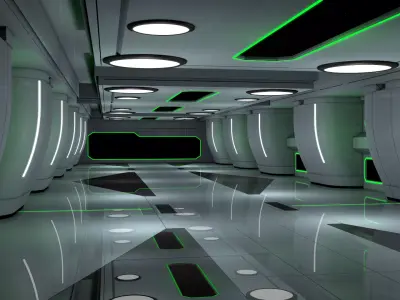 Sci Fi Interior 3D model 41