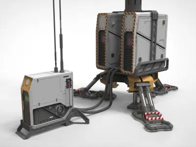 sci fi Lighthouse 3D model