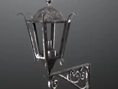 Wall Lanterns minipack Low-poly 3D model