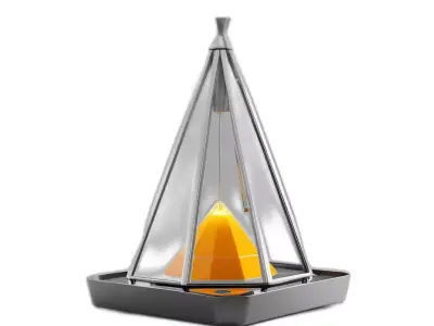 Modern Abstract Pyramidal Desk Lamp Low-poly 3D model