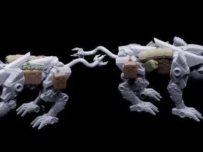 2pi Cyber Hounds Multi Part Kit 3D print model