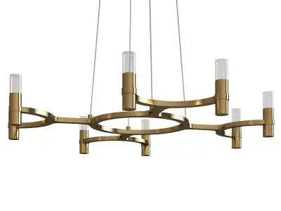 Nexus LED Chandelier Low-poly 3D model