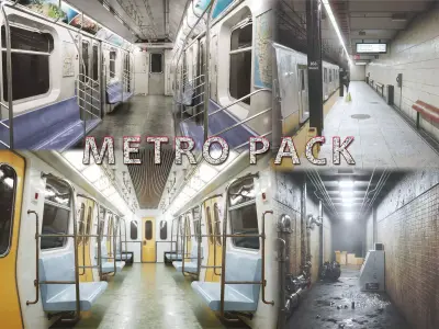 Metro Pack Low-poly 3D model