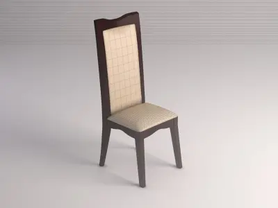 CHAIR---Long back and base leather 3D model