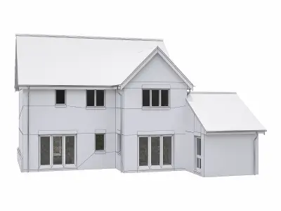 Neighborhood Houses P10 Low-poly 3D model