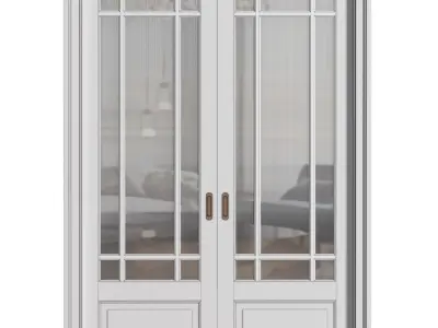 Interior sliding doors in classic style 3D model