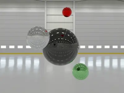 HDRI - Airplane Hangar Interior 1b - 8192x4096 - 2 versions Texture