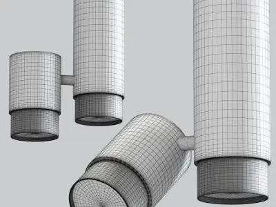 Modern spotlight corridor light 3D model