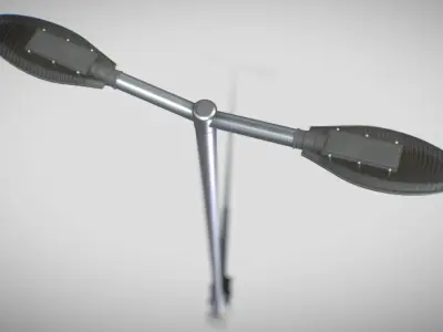 Sci-Fi Street Light 14 version 7 5m with pole 2 Low-poly 3D model