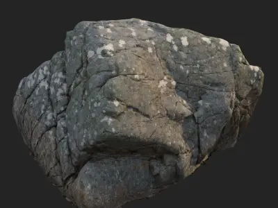 3d scanned nature stone 025 Low-poly 3D model