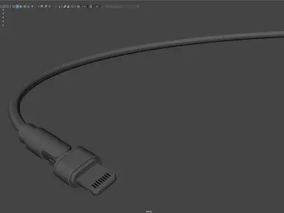 iPhone lighting charge wire line cable Amazon USB Type-C data 3D model