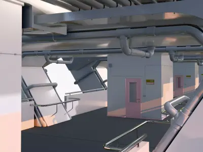 Bridge Lower Deck Section M1 3D model