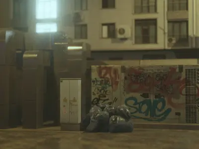 Street Theme Environment Low Poly 3D model