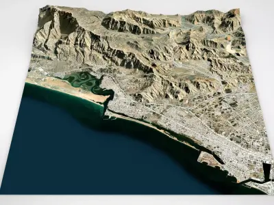 Cityscape Ras al-Khaimah United Arab Emirates 3D model