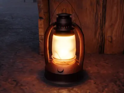Simple Lantern Free low-poly 3D model