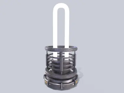 Sci fi lamp Low-poly 3D model buy