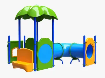 Kids playground outdoor 02 3D model