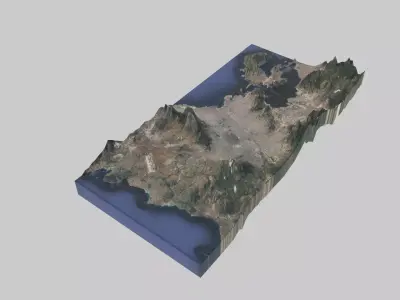 ATHENS City  Low-poly 3D model