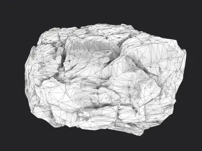 Rock 16-10 Low-poly 3D model