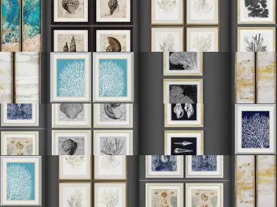 Collection of Picture Frames - 20 sets 3D Model Pack 13