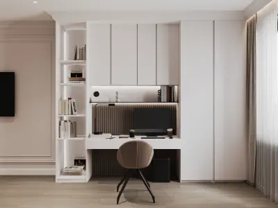 Bedroom design Interior style Neoclassical 3D model