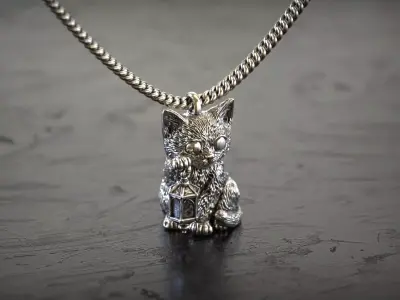Mystic Cat Pendant  3D print model