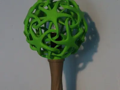 Double star lamp with star base Free 3D print model