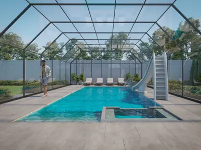 swimming pool render 3D model