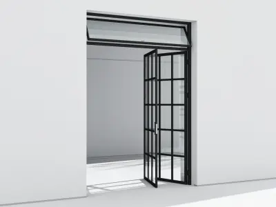 Aluminium door 296 3D model