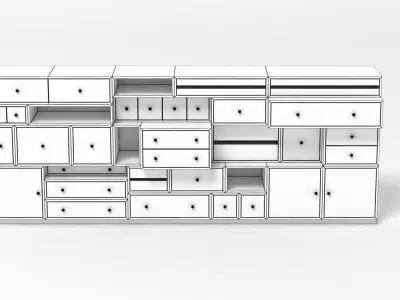 Designer Dresser Unit 3D model