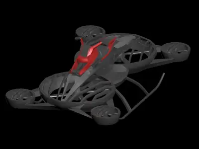 Hover Vehicles kit 1 Low-poly 3D model