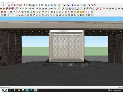 Modern gate house 3d model  3D model
