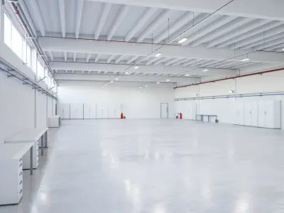 Industrial Hangar Hall Interior 6b  Low-poly 3D model