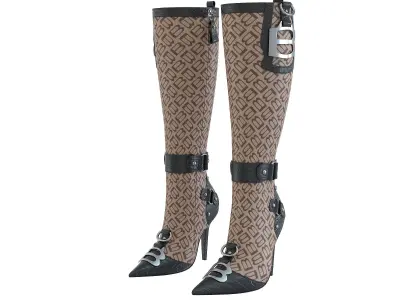 Balenciaga Essex Boots Low-poly 3D model