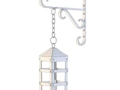 Medieval Metal Lantern 3D model