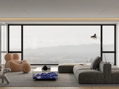 apartment interior scenes       3D model 8