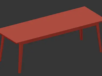 table EMILIA II Naturel 3D model