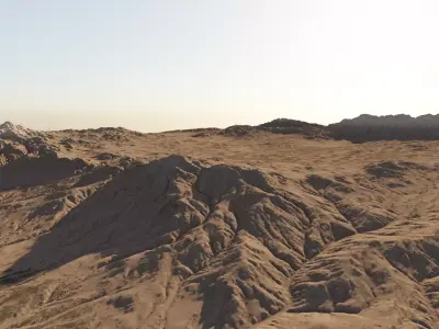 Afghanistan style mountains terrain Realistic 3D model