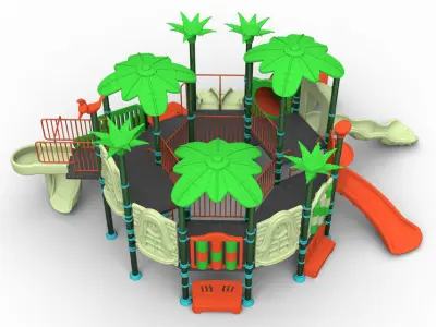High detailed 3D model playGround kindergarten set  3D model Low-poly 3D model