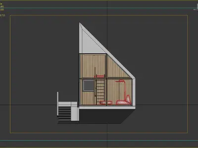 APF25  Modern Triangle Prefab Tiny House 3D Model   3D model