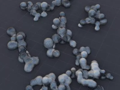 Simple Universal Organic Blob Sculptures Pack Low-poly 3D Low-poly 3D model purchase