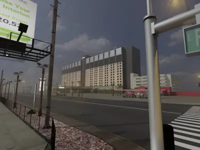 City intersection flamingo 3D model