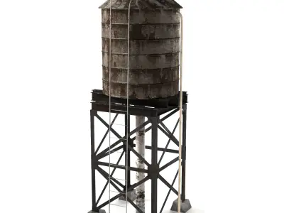 water tower 3D model 4