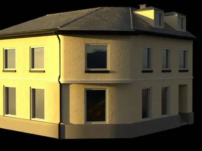 Free Lowpoly Building Free 3D model