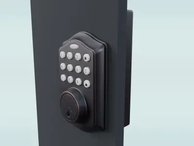 Modern Digital Door Lock Low-poly 3D model