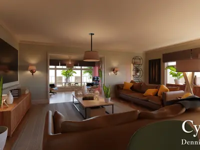 Modular Classic Style American House 16 Low-poly 3D model